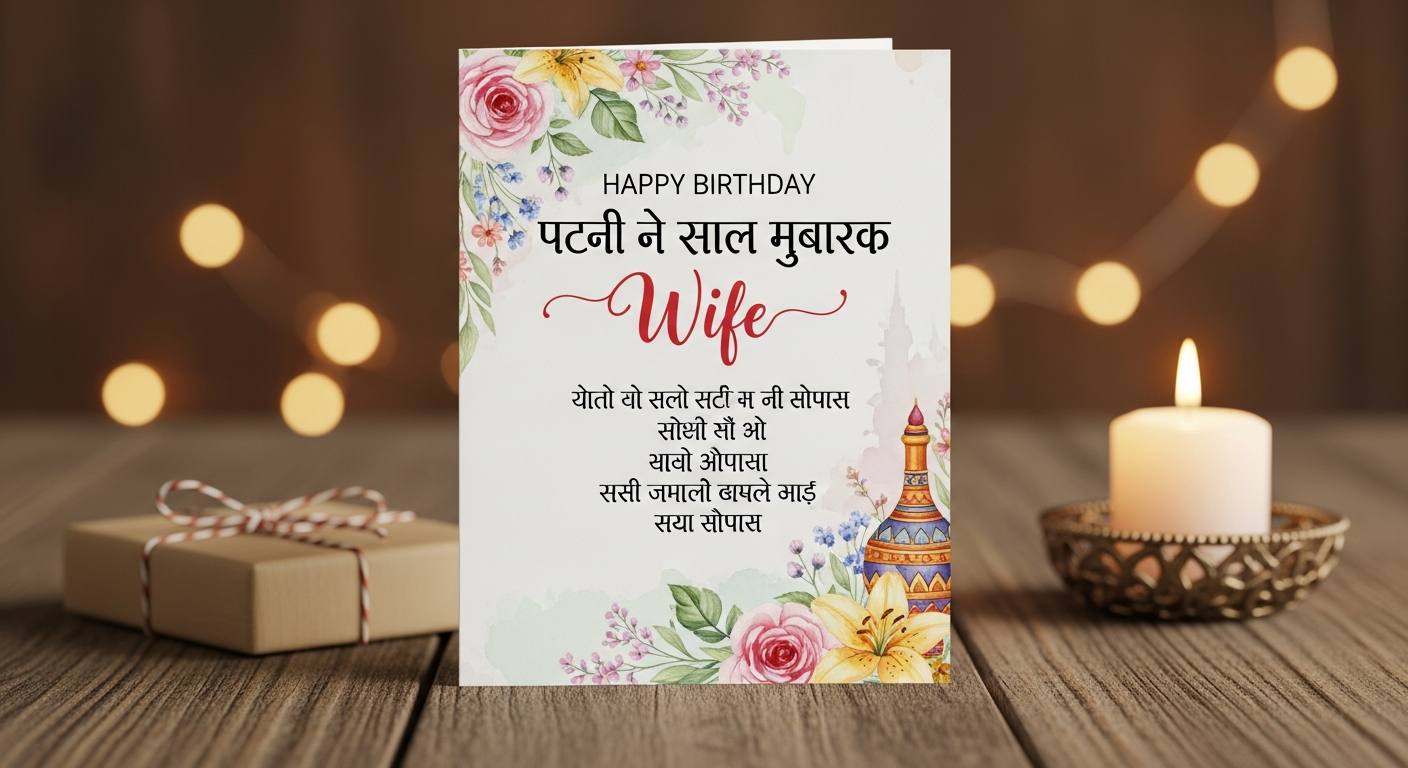 Happy Birthday Wife Wishes Gujarati